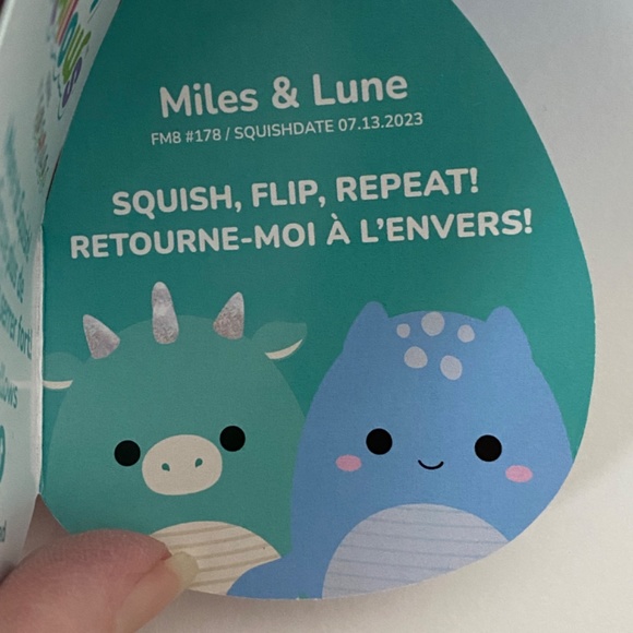 NWT 8” Miles the Dragon / Lune the Lochness Monster FLIPAMALLOW Squishmallow - Picture 6 of 7